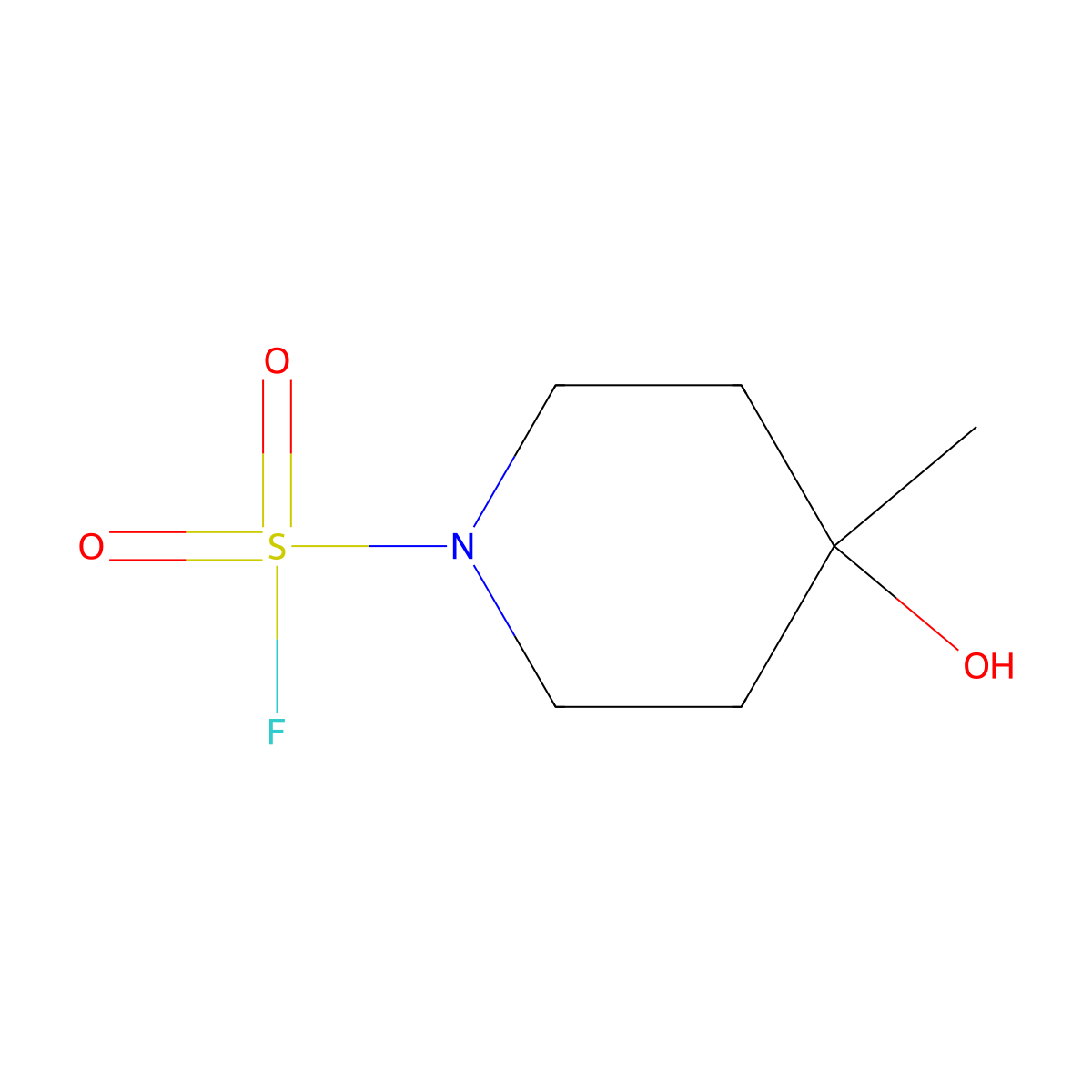 4-Hydroxy-4-methylpiperidine-1-sulfonyl fluoride molecular structure, CAS 2923842-99-1