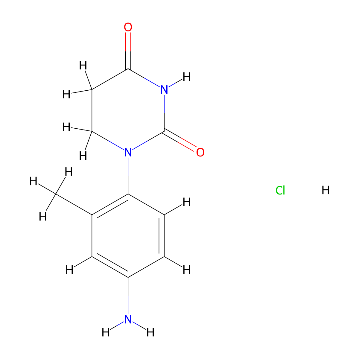 1-(4-Amino-2-methylphenyl)dihydropyrimidine-2,4(1H,3H)-dione hydrochloride molecular structure, CAS 2923843-07-4