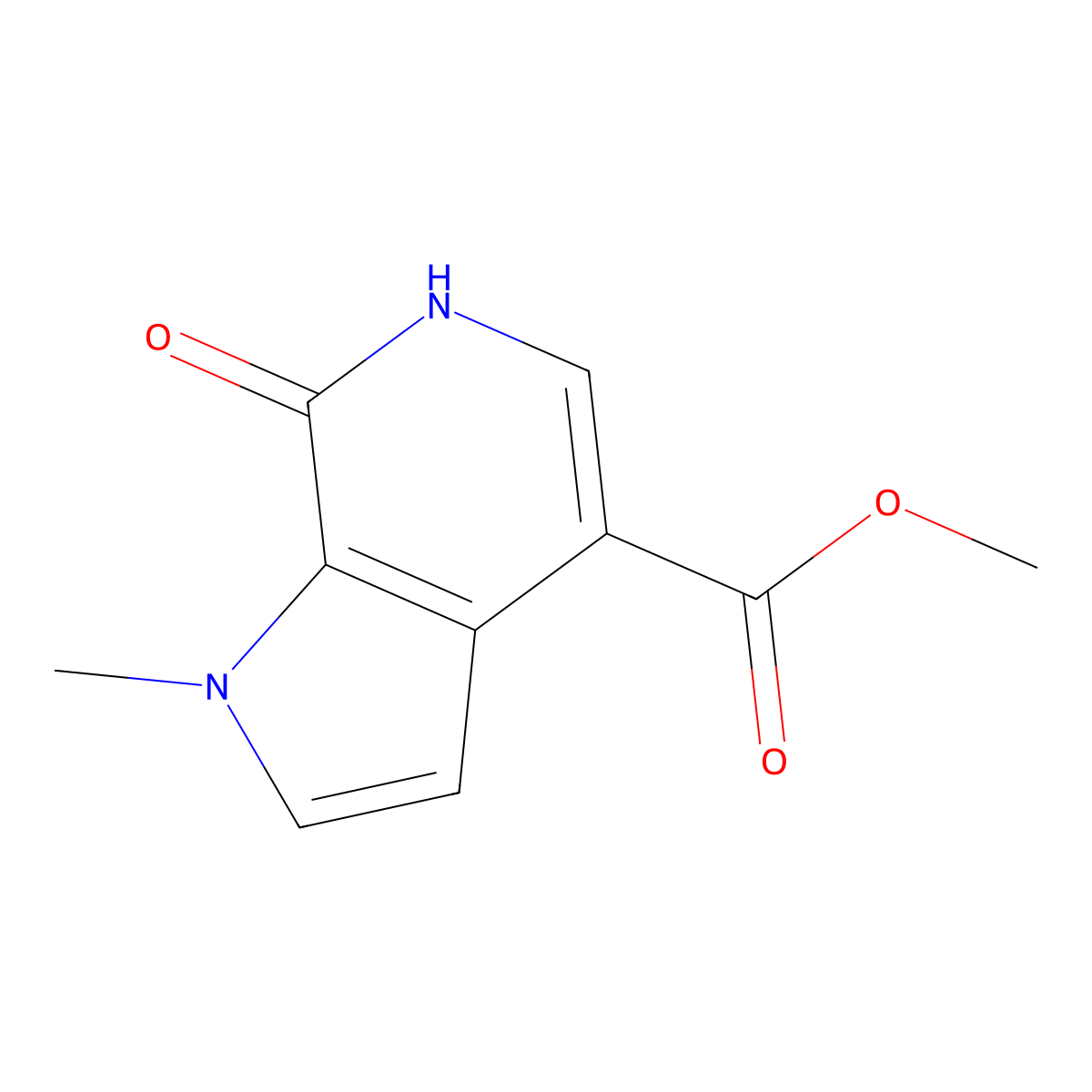 methyl 1-methyl-7-oxo-1H,6H,7H-pyrrolo[2,3-c]pyridine-4-carboxylate molecular structure, CAS 2923843-13-2