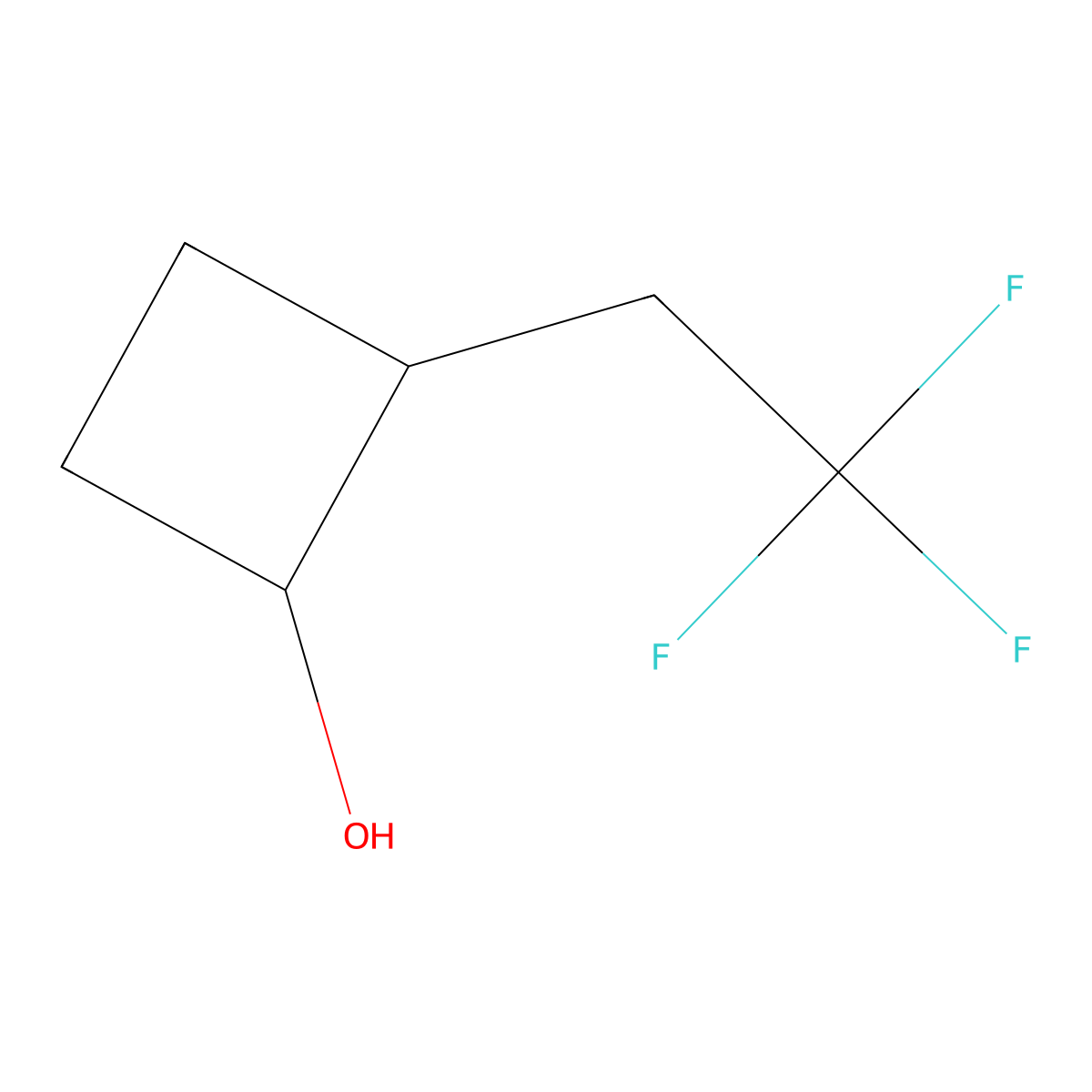 2-(2,2,2-Trifluoroethyl)cyclobutan-1-ol molecular structure, CAS 2923843-14-3