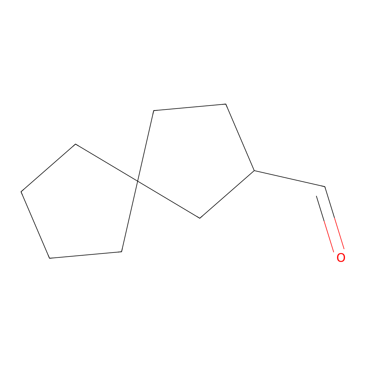 Spiro[4.4]nonane-2-carbaldehyde molecular structure, CAS 2923843-15-4