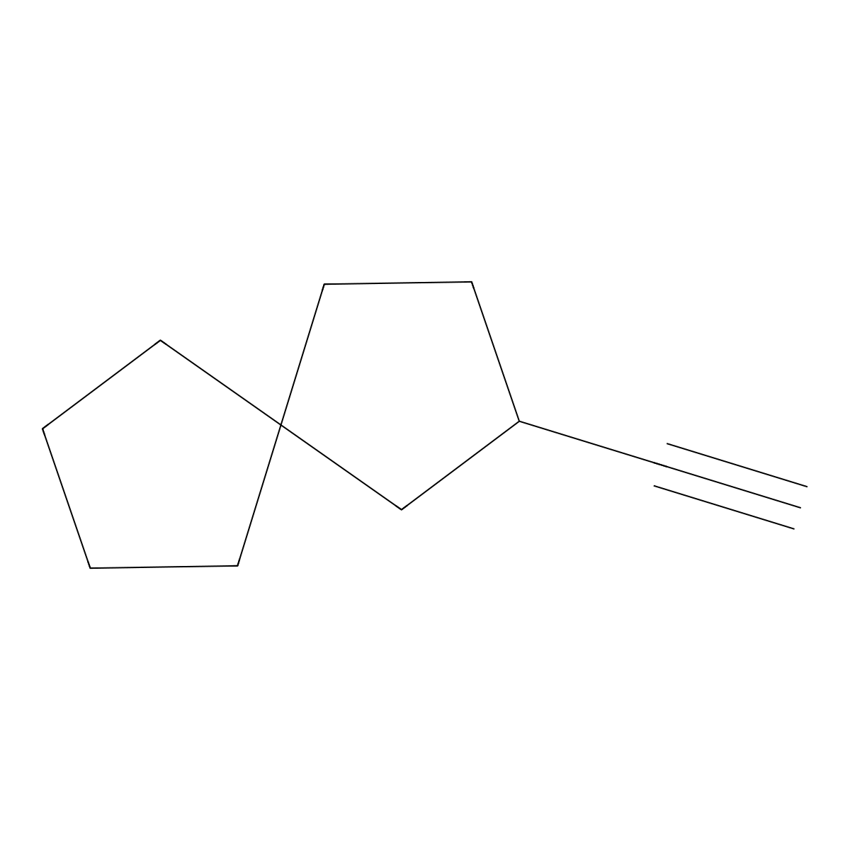 2-Ethynylspiro[4.4]nonane molecular structure, CAS 2923843-28-9