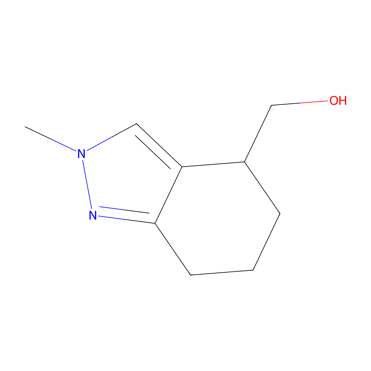 (2-methyl-4,5,6,7-tetrahydro-2H-indazol-4-yl)methanol molecular structure, CAS 2923843-31-4