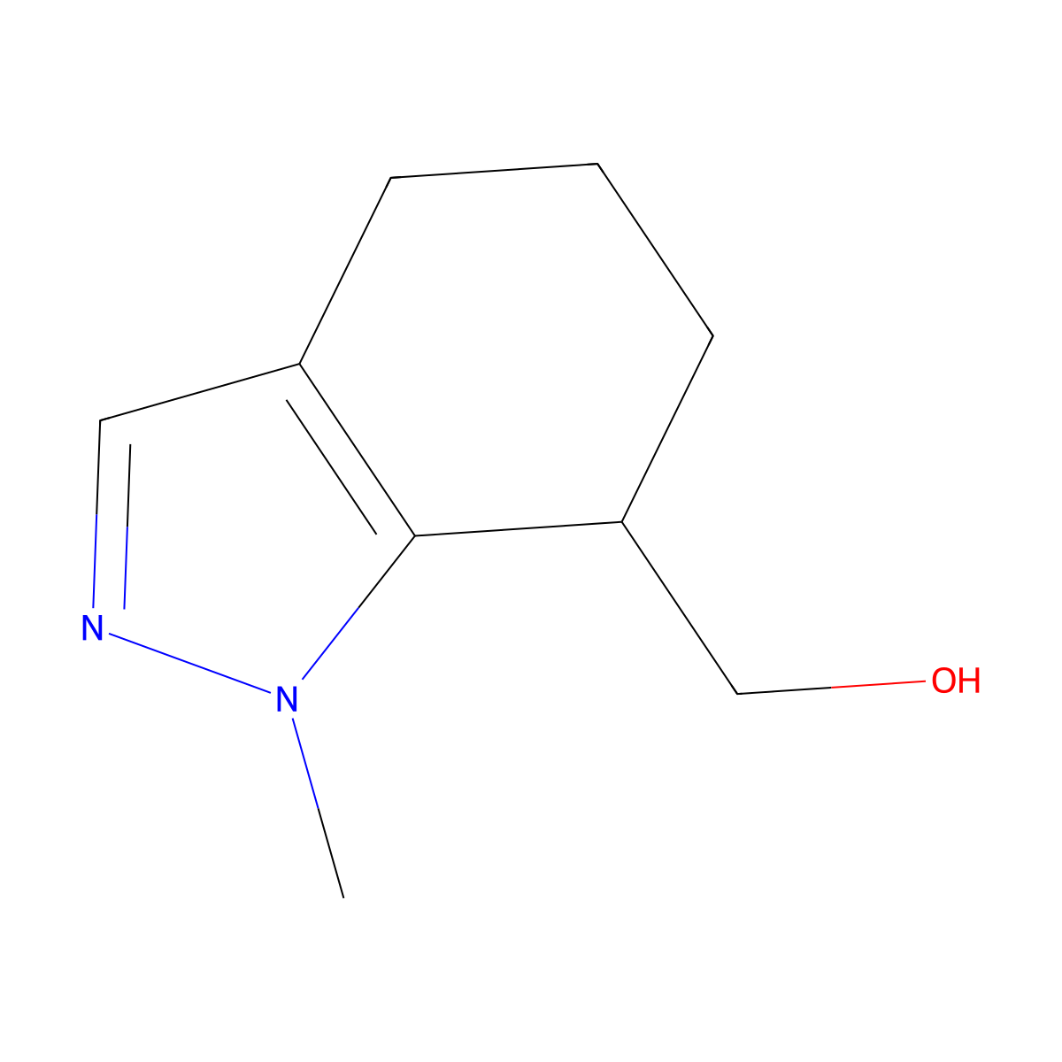 (1-methyl-4,5,6,7-tetrahydro-1H-indazol-7-yl)methanol molecular structure, CAS 2923843-45-0