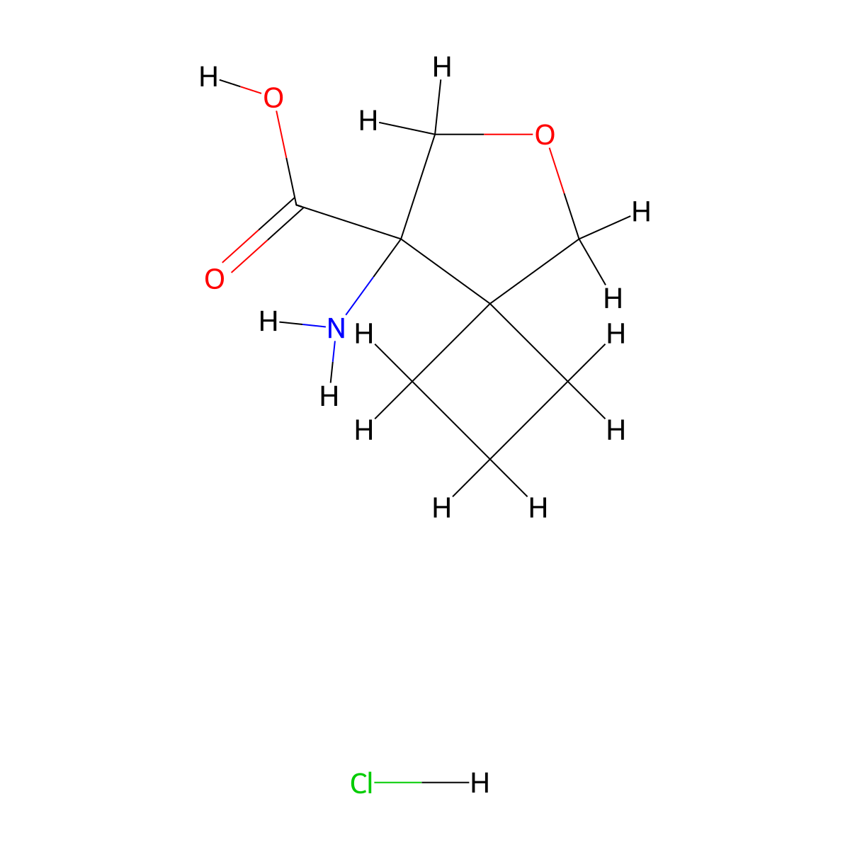 8-Amino-6-oxaspiro[3.4]octane-8-carboxylic acid hydrochloride molecular structure, CAS 2923843-52-9