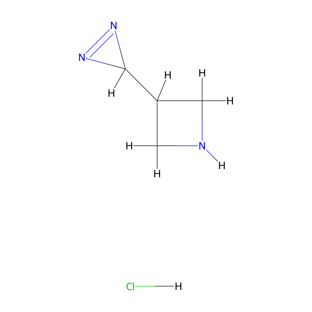 3-(3H-diazirin-3-yl)azetidine hydrochloride molecular structure, CAS 2923843-76-7