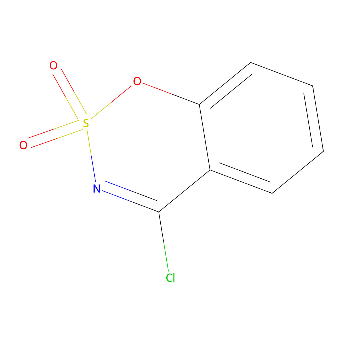 4-Chloro-1,2lambda6,3-benzoxathiazine-2,2-dione molecular structure, CAS 2923843-83-6
