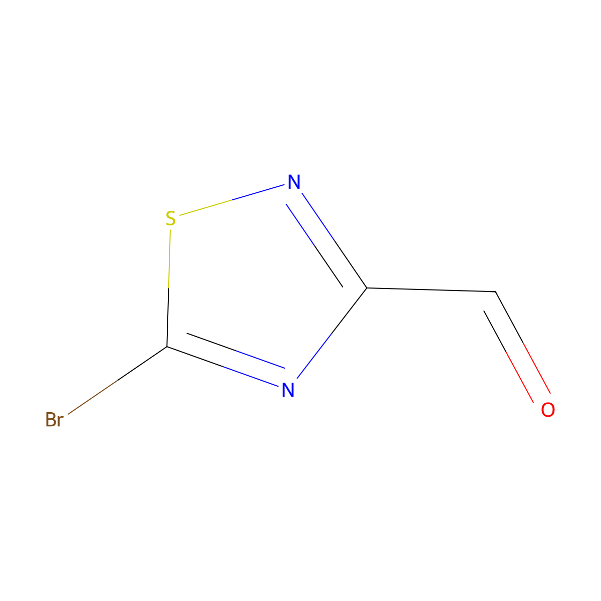 5-Bromo-1,2,4-thiadiazole-3-carbaldehyde molecular structure, CAS 2923844-05-5