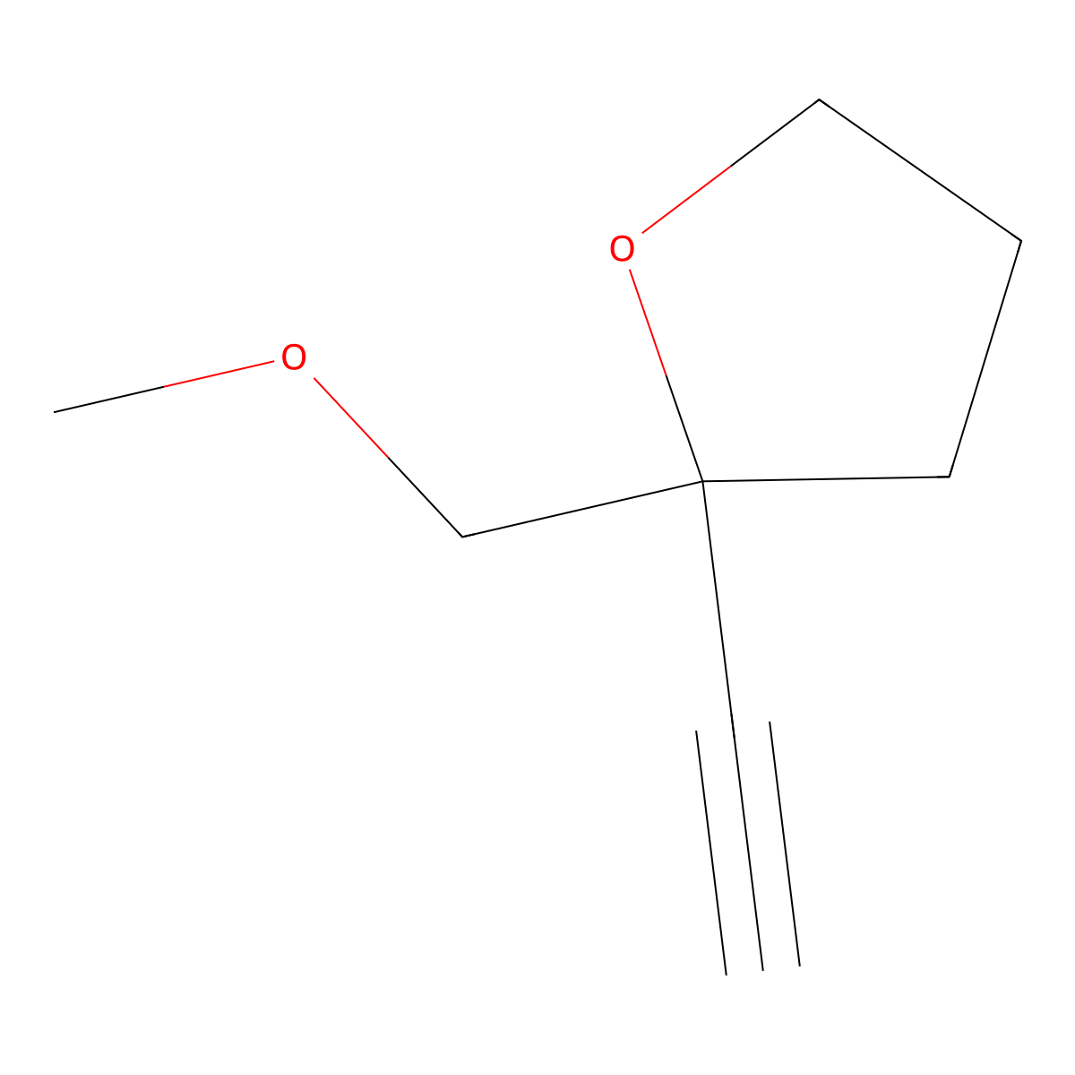 2-Ethynyl-2-(methoxymethyl)oxolane molecular structure, CAS 2923844-11-3
