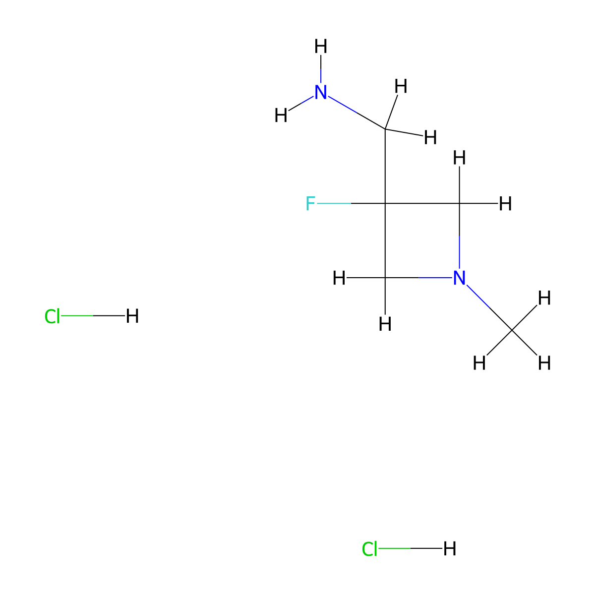 (3-Fluoro-1-methylazetidin-3-yl)methanamine;dihydrochloride molecular structure, CAS 2923844-15-7