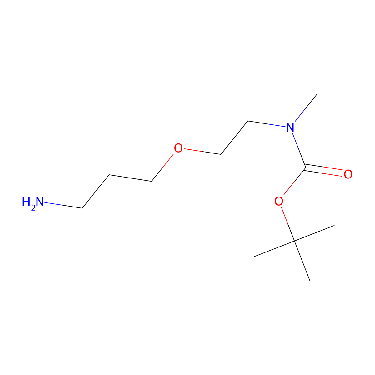 tert-butyl N-[2-(3-aminopropoxy)ethyl]-N-methylcarbamate molecular structure, CAS 2923844-22-6