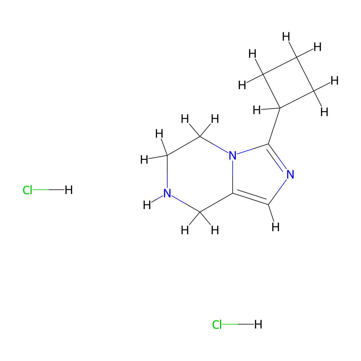 3-cyclobutyl-5H,6H,7H,8H-imidazo[1,5-a]pyrazine dihydrochloride molecular structure, CAS 2923844-29-3