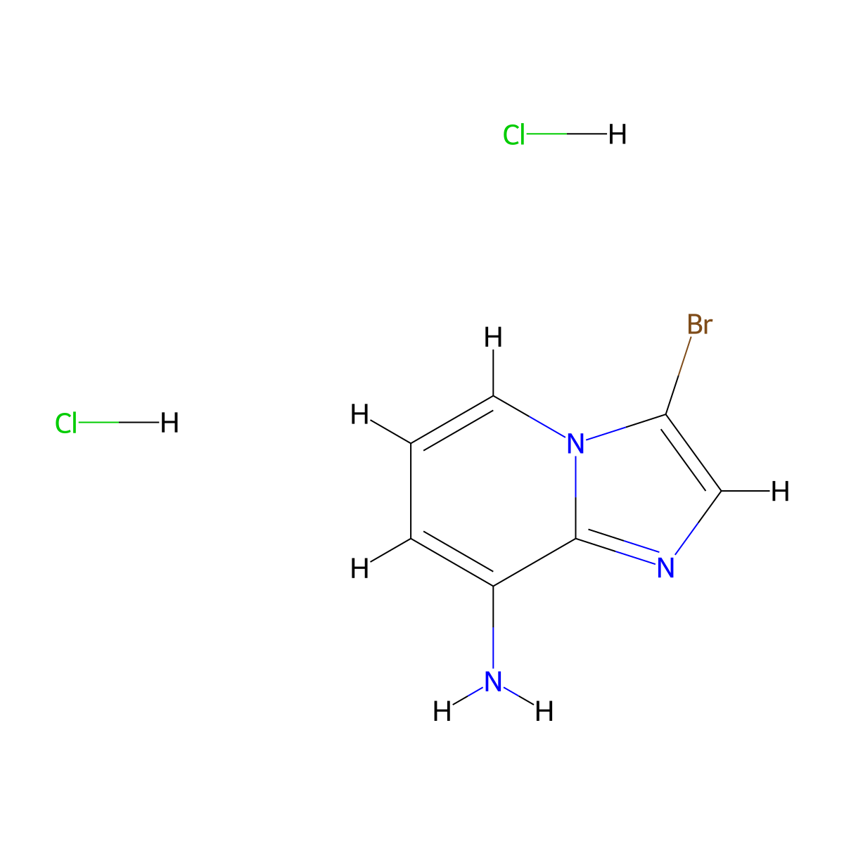 3-Bromoimidazo[1,2-a]pyridin-8-amine;dihydrochloride molecular structure, CAS 2923844-34-0