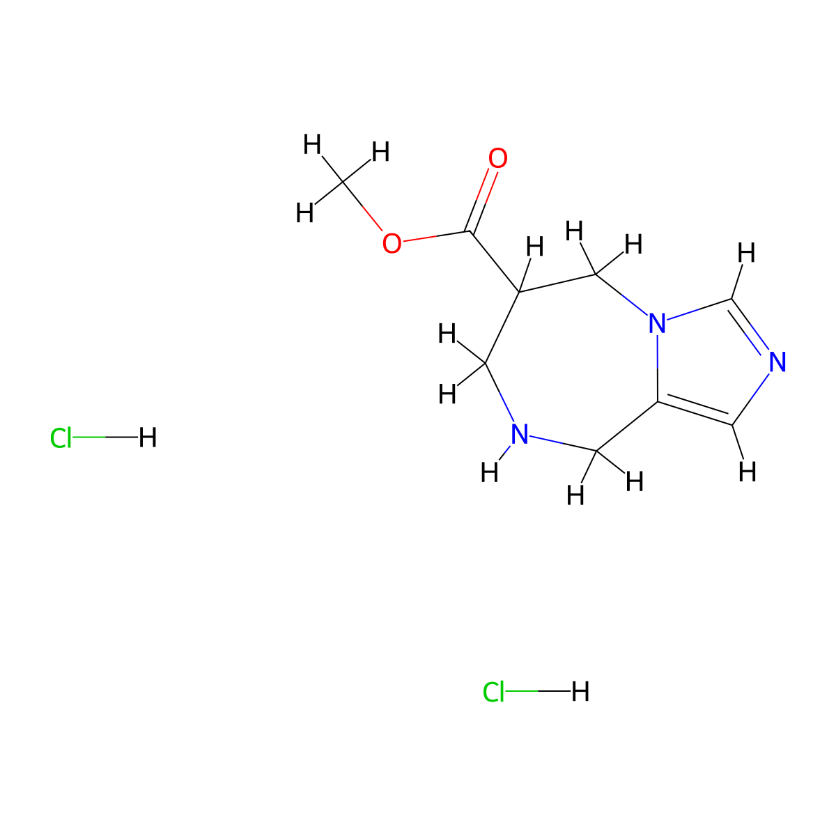 methyl5H,6H,7H,8H,9H-imidazo[1,5-a][1,4]diazepine-6-carboxylatedihydrochloride molecular structure, CAS 2923844-41-9