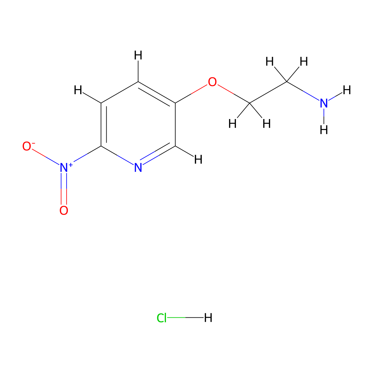 2-[(6-Nitropyridin-3-yl)oxy]ethan-1-amine hydrochloride molecular structure, CAS 2923844-51-1