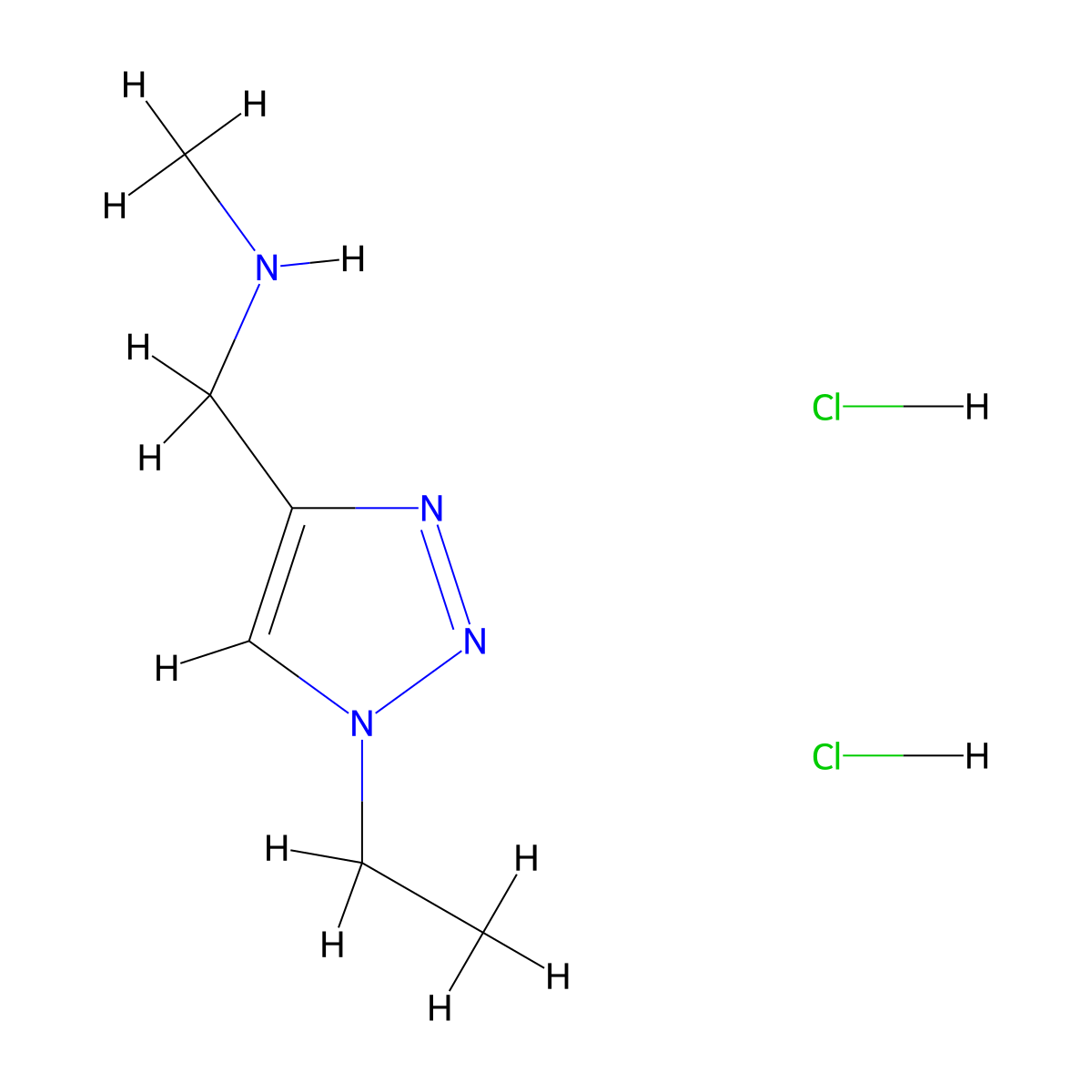 [(1-ethyl-1H-1,2,3-triazol-4-yl)methyl](methyl)amine dihydrochloride molecular structure, CAS 2923844-63-5