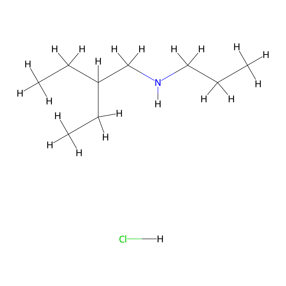 (2-Ethylbutyl)(propyl)amine hydrochloride molecular structure, CAS 2923844-77-1