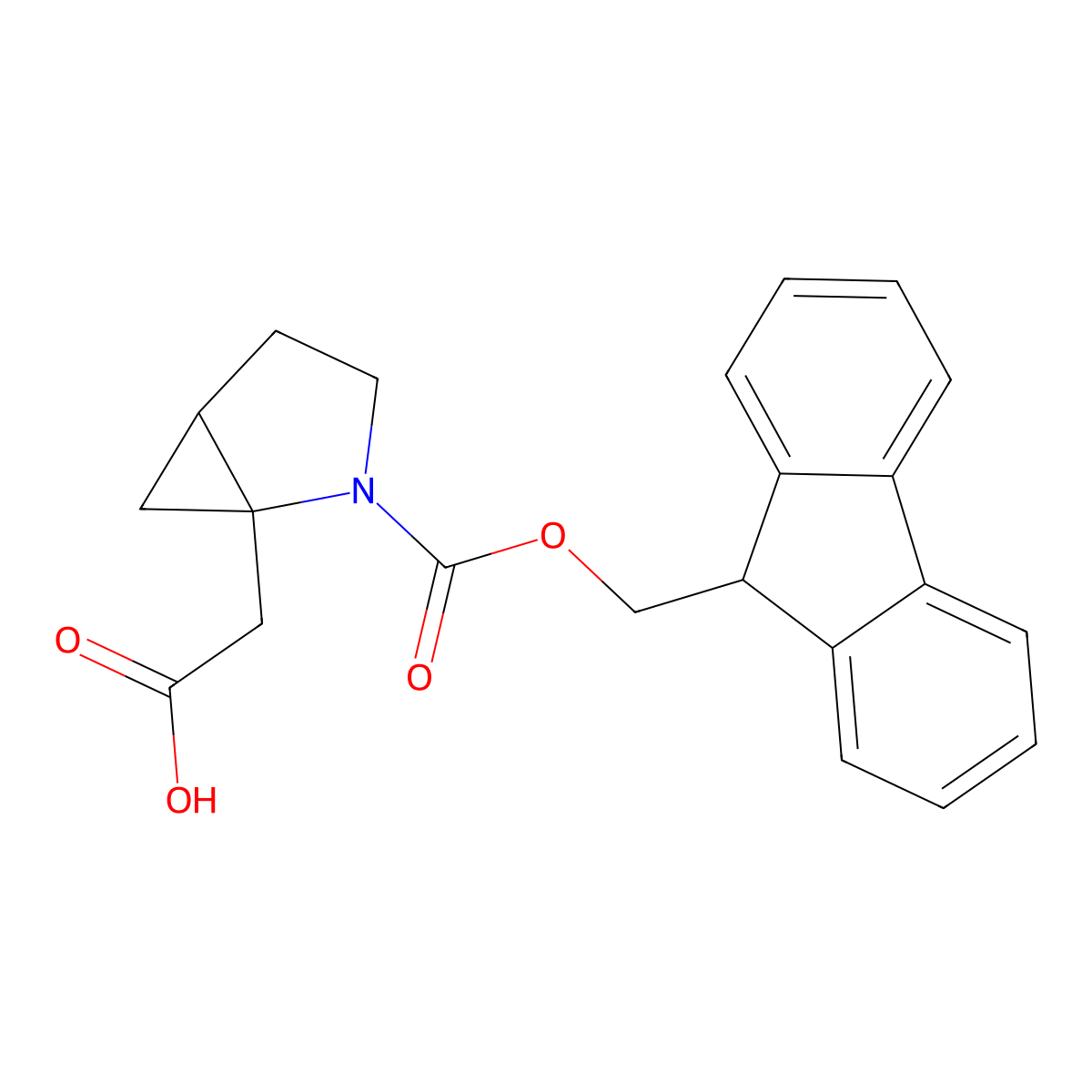 2-(2-{[(9H-fluoren-9-yl)methoxy]carbonyl}-2-azabicyclo[3.1.0]hexan-1-yl)acetic acid molecular structure, CAS 2923844-83-9