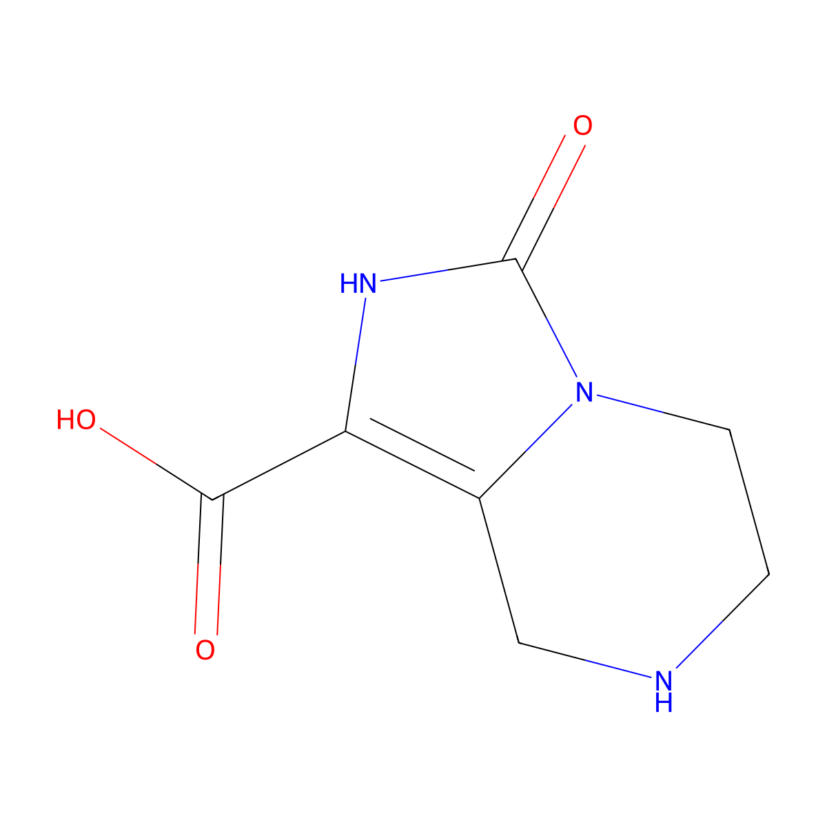 3-oxo-2H,3H,5H,6H,7H,8H-imidazo[1,5-a]pyrazine-1-carboxylic acid molecular structure, CAS 2923844-88-4
