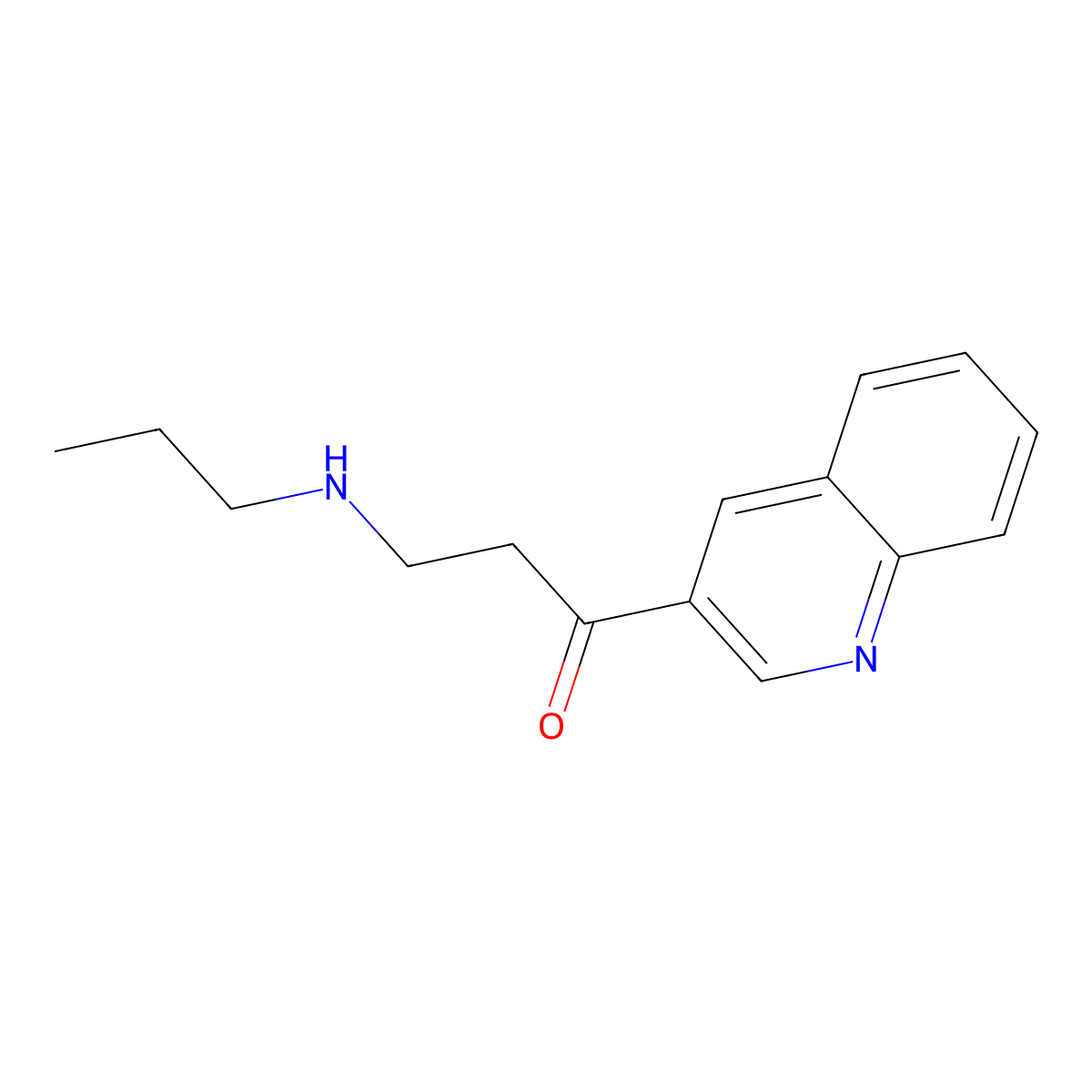 3-(Propylamino)-1-(quinolin-3-yl)propan-1-one molecular structure, CAS 2923844-89-5