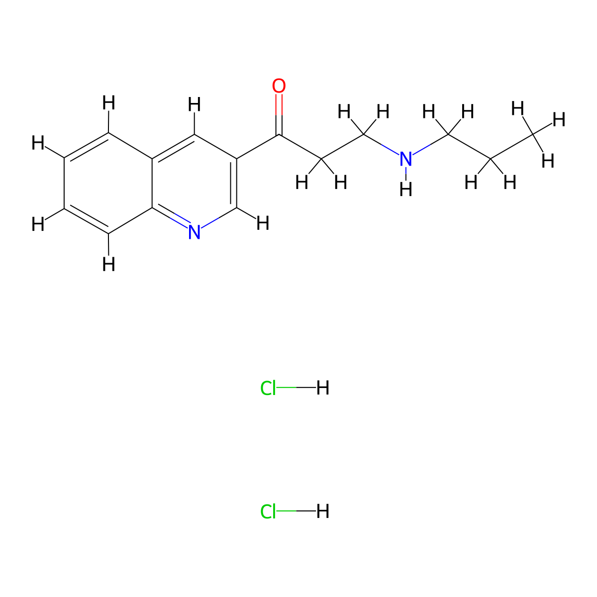 3-(Propylamino)-1-(quinolin-3-yl)propan-1-one dihydrochloride molecular structure, CAS 2923844-90-8