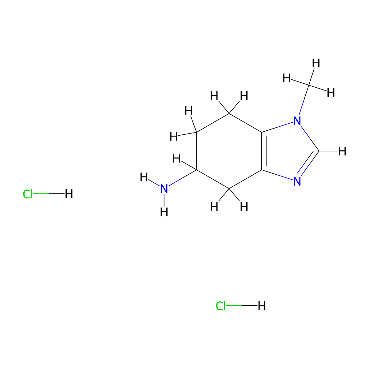 1-methyl-4,5,6,7-tetrahydro-1H-1,3-benzodiazol-5-amine dihydrochloride molecular structure, CAS 2923845-08-1