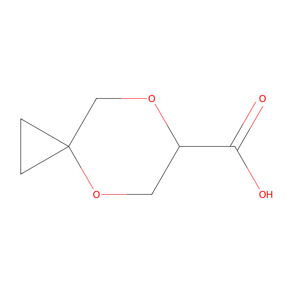 4,7-Dioxaspiro(2.5)octane-6-carboxylic acid molecular structure, CAS 2923845-09-2