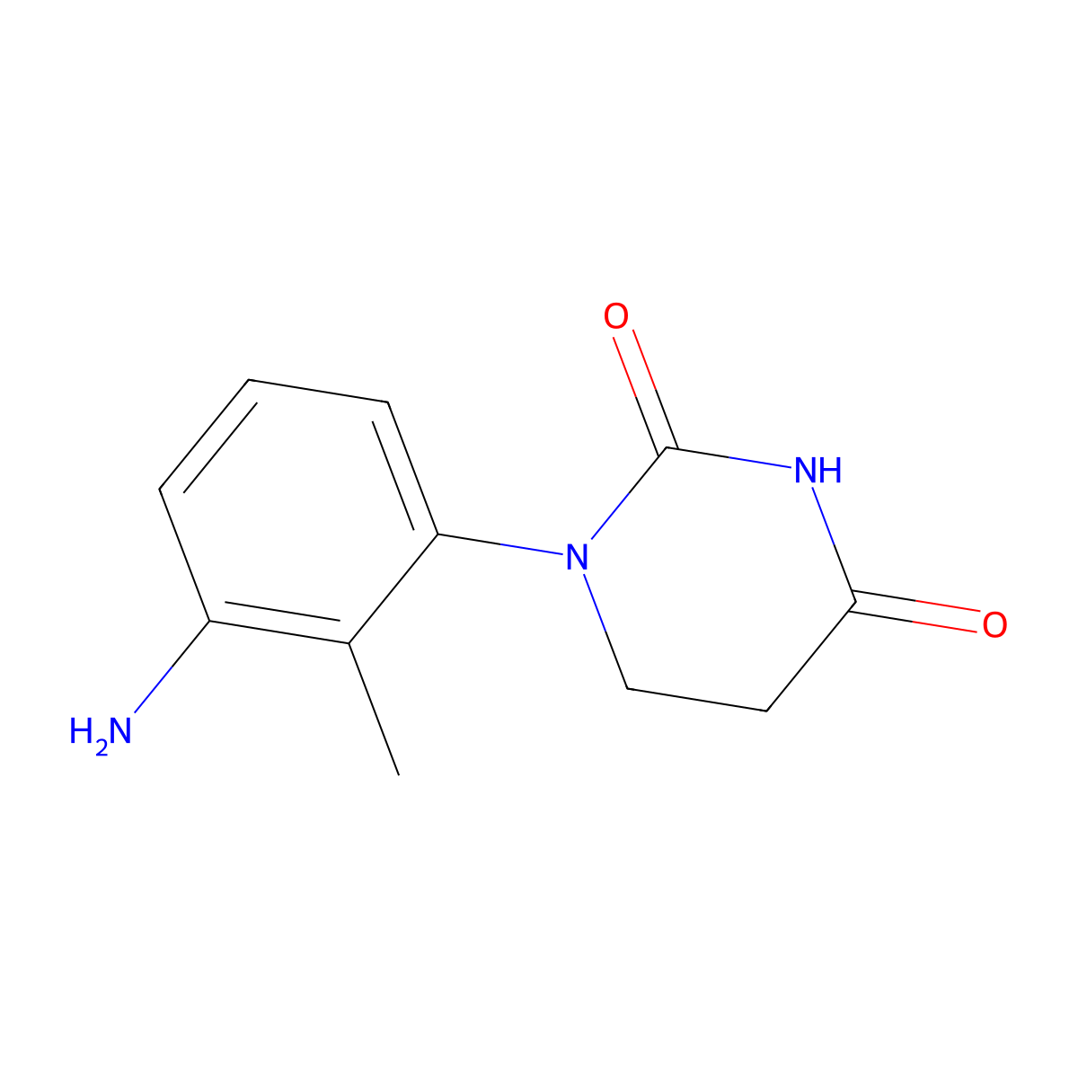 1-(3-Amino-2-methylphenyl)-1,3-diazinane-2,4-dione molecular structure, CAS 2923845-21-8