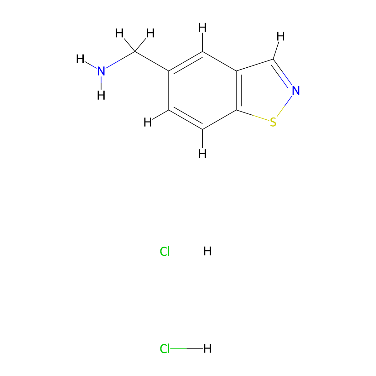 1-(1,2-Benzothiazol-5-yl)methanamine dihydrochloride molecular structure, CAS 2923845-23-0