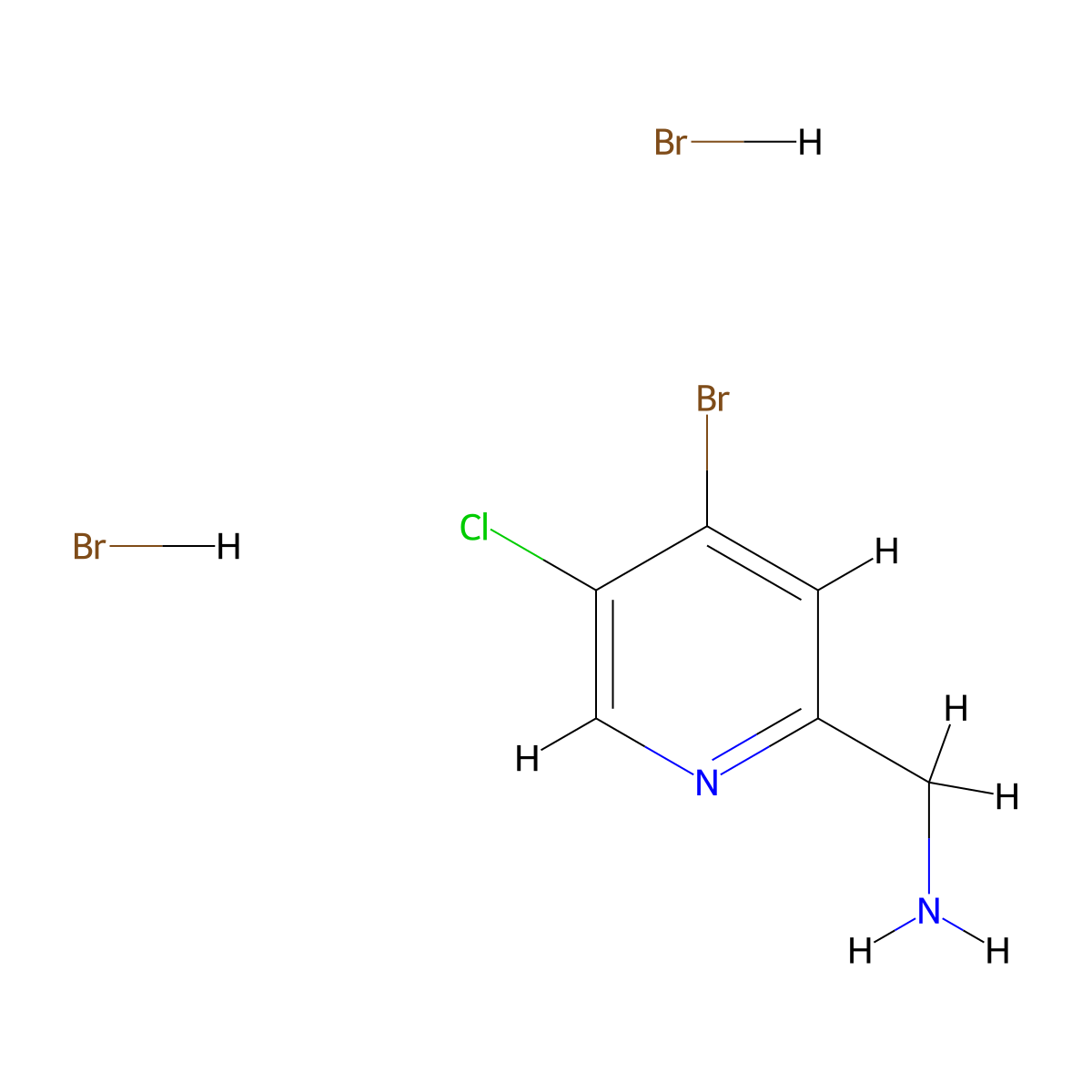 1-(4-Bromo-5-chloropyridin-2-yl)methanamine dihydrobromide molecular structure, CAS 2923845-28-5