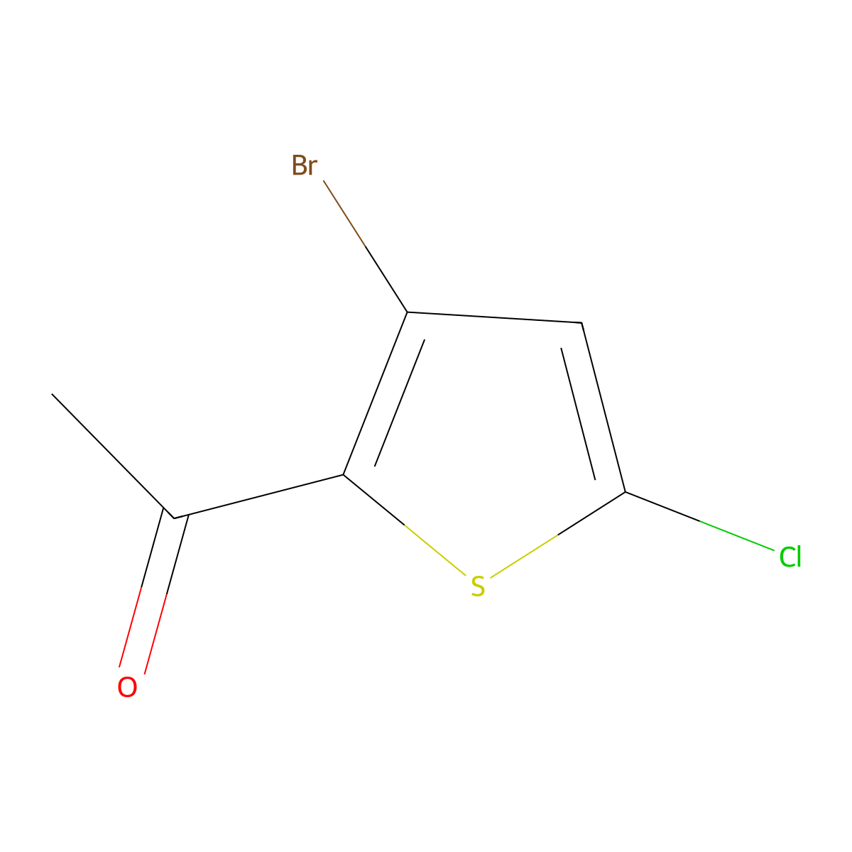 Ethanone, 1-(3-bromo-5-chloro-2-thienyl)- molecular structure, CAS 2923845-31-0