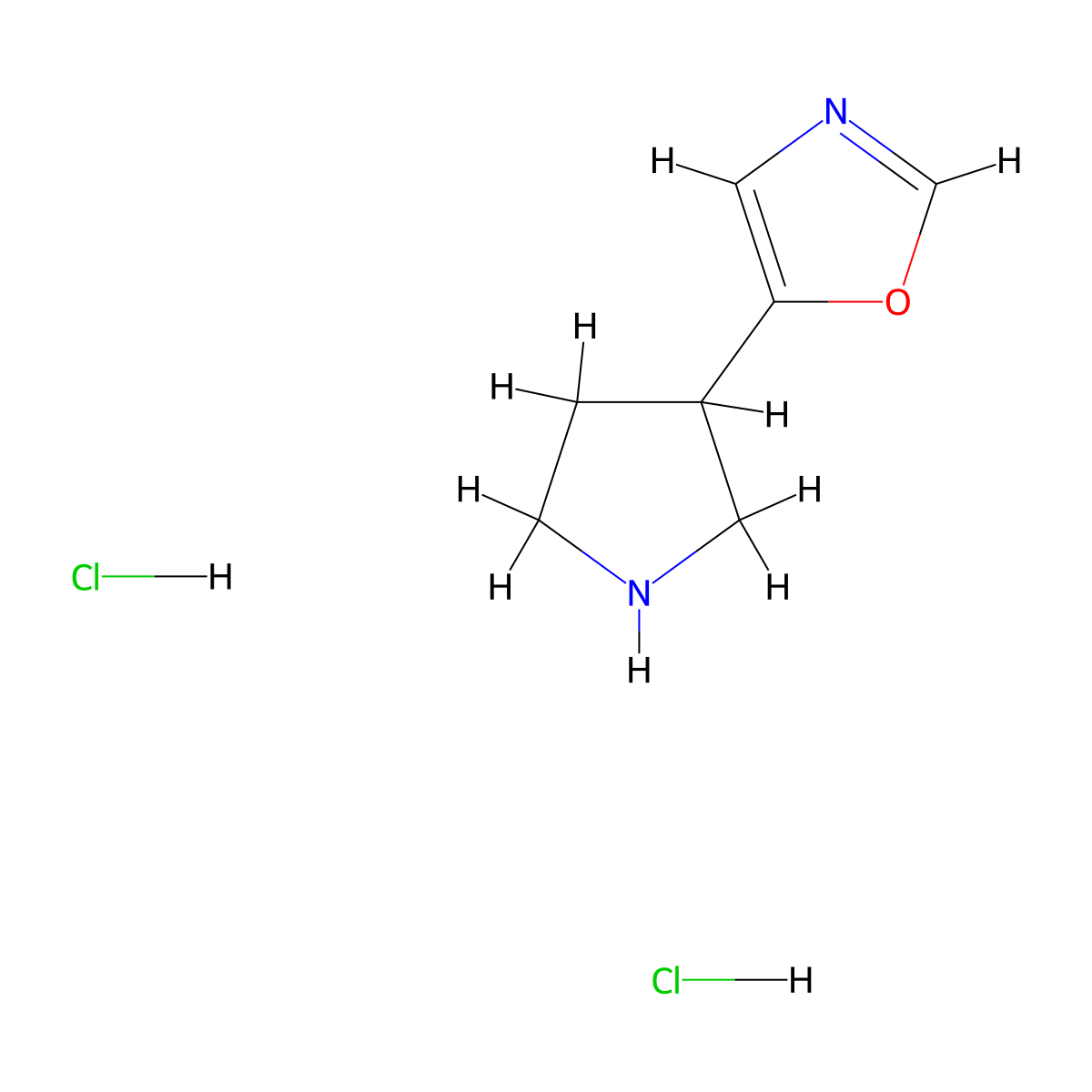 5-(Pyrrolidin-3-yl)-1,3-oxazole dihydrochloride molecular structure, CAS 2923845-35-4