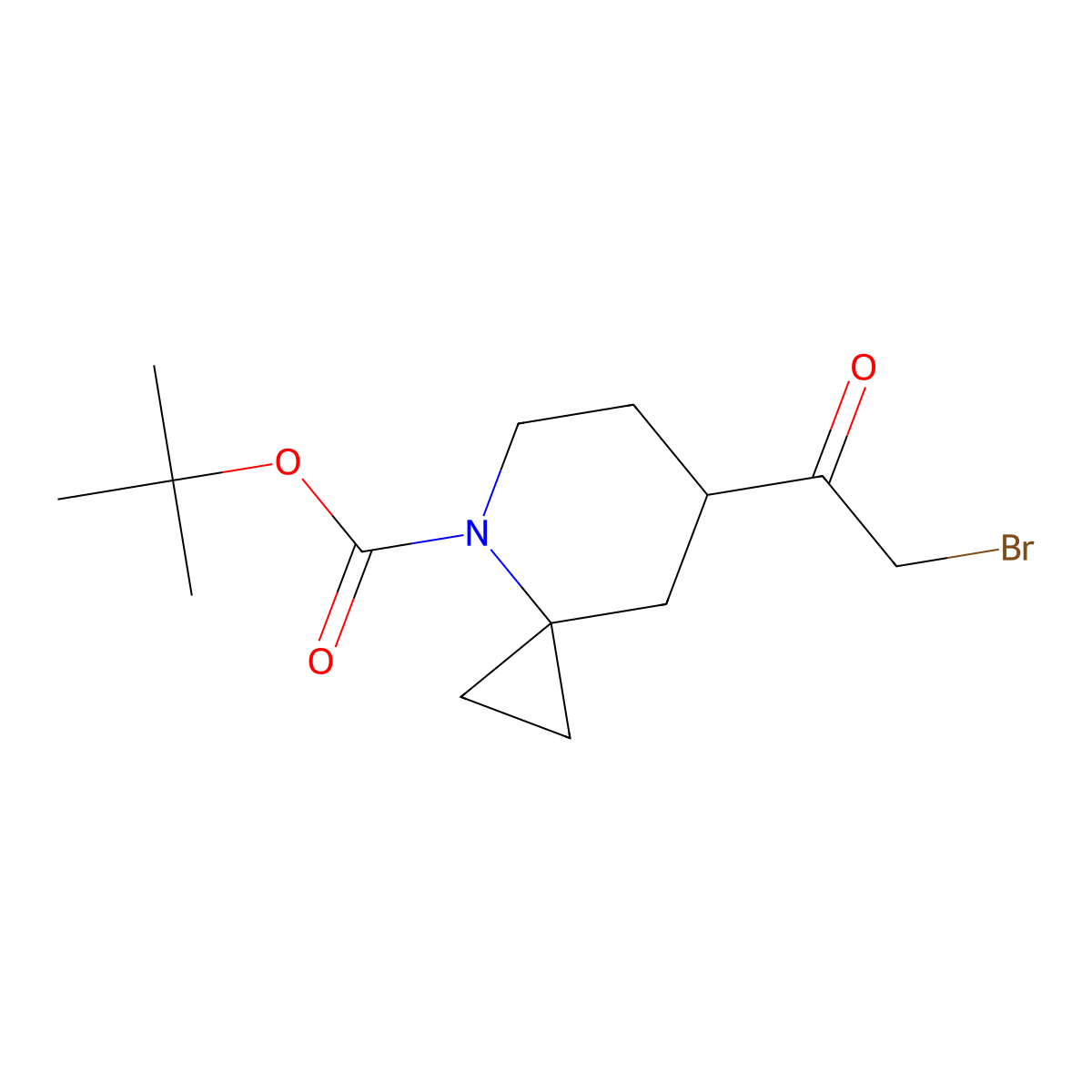 Tert-butyl 7-(2-bromoacetyl)-4-azaspiro[2.5]octane-4-carboxylate molecular structure, CAS 2923845-40-1