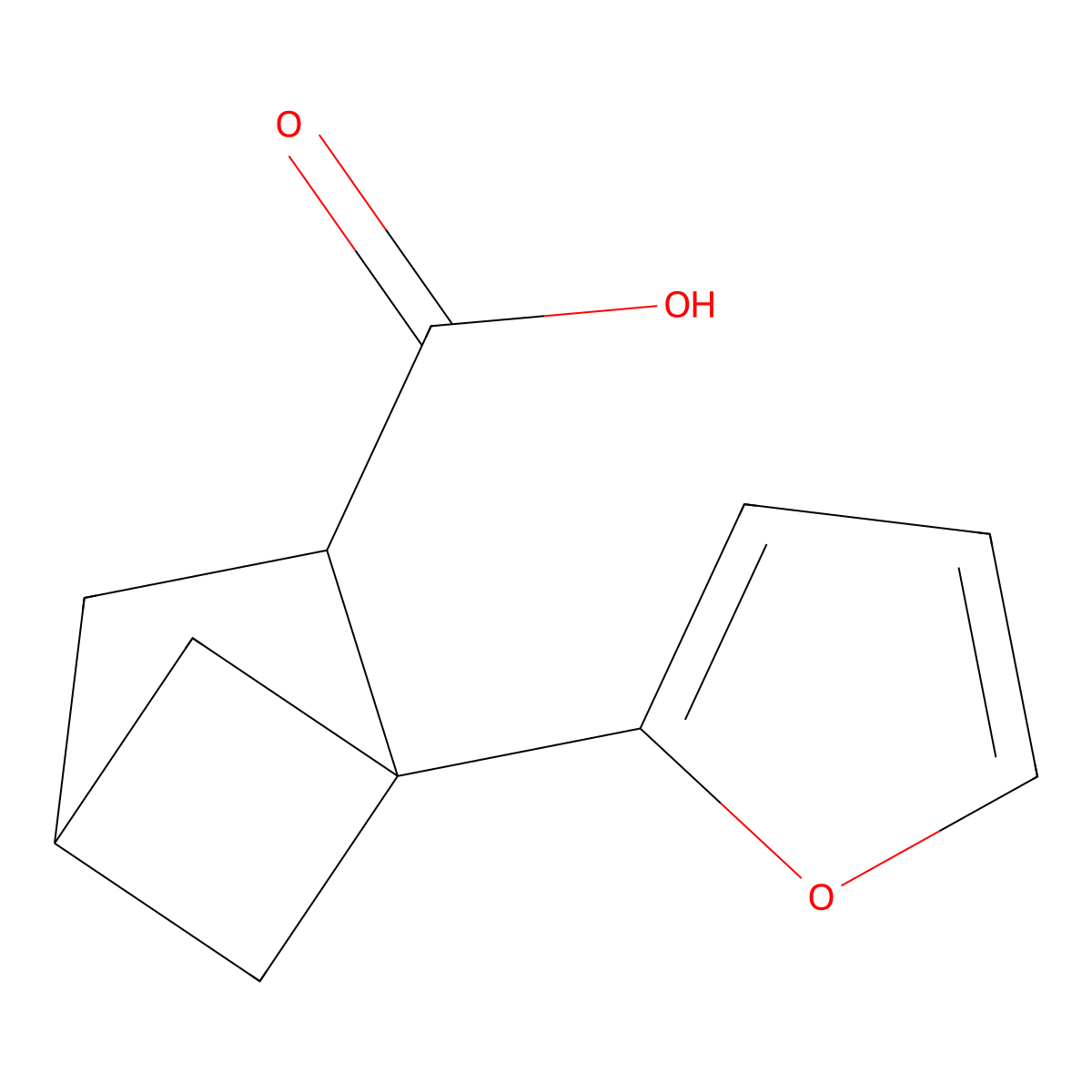 1-(Furan-2-yl)bicyclo[2.1.1]hexane-2-carboxylic acid molecular structure, CAS 2923845-41-2
