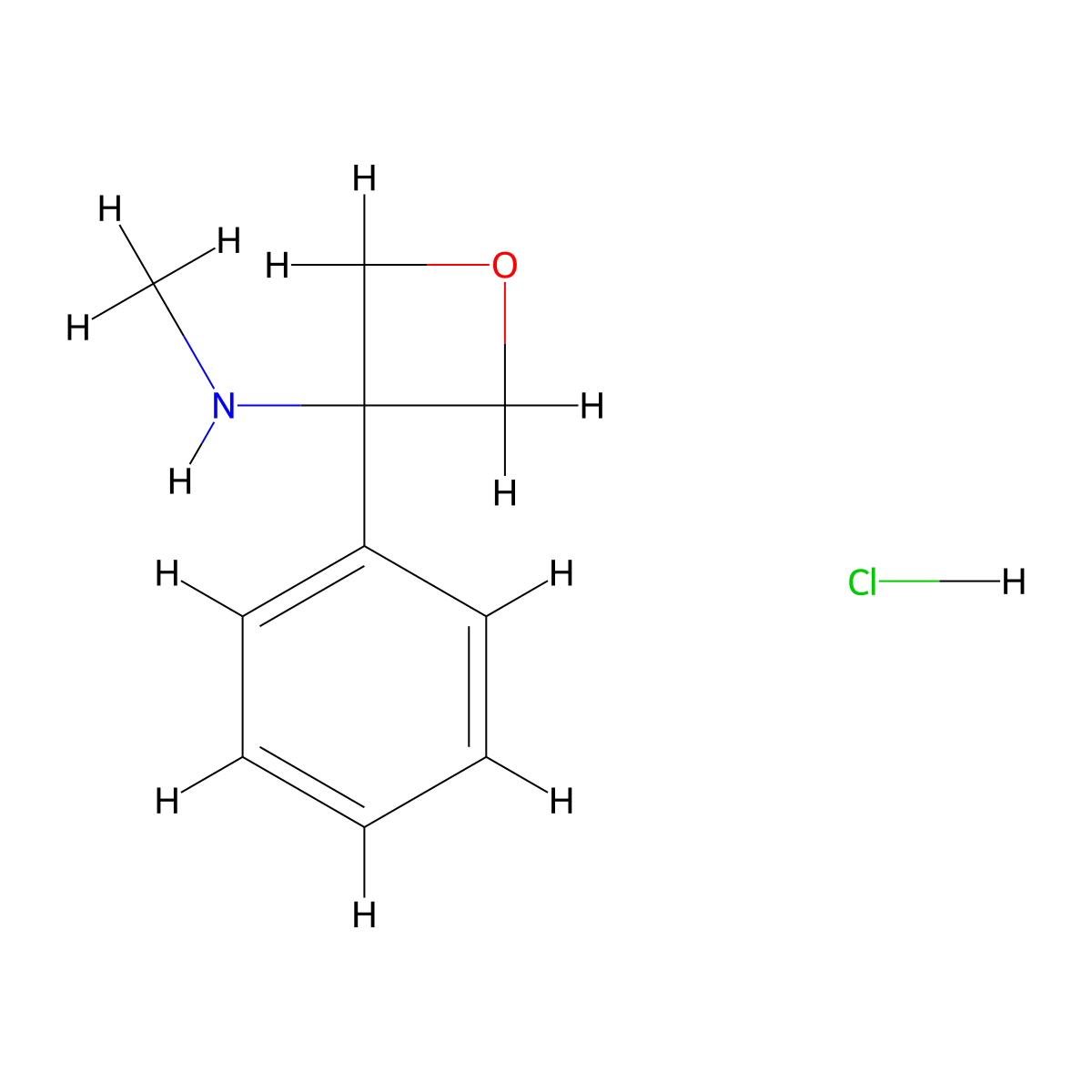 N-methyl-3-phenyloxetan-3-amine hydrochloride molecular structure, CAS 2923845-45-6
