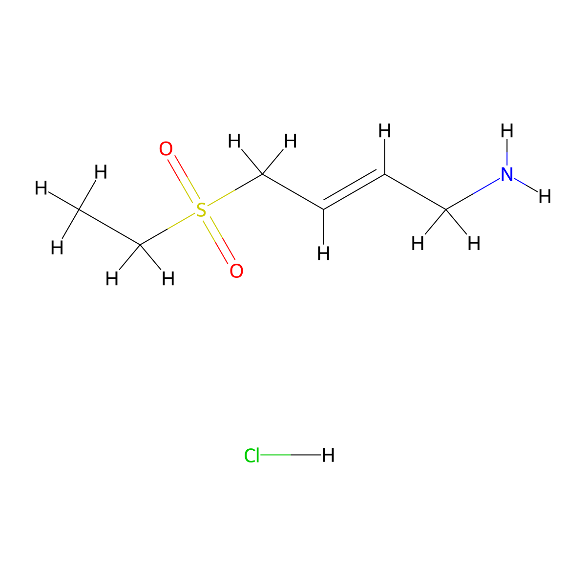 4-(Ethanesulfonyl)but-2-en-1-amine hydrochloride molecular structure, CAS 2923846-15-3