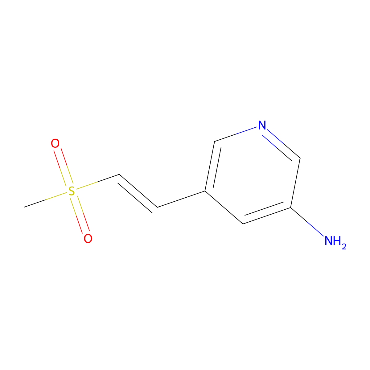 5-[(1E)-2-methanesulfonylethenyl]pyridin-3-amine molecular structure, CAS 2923846-18-6