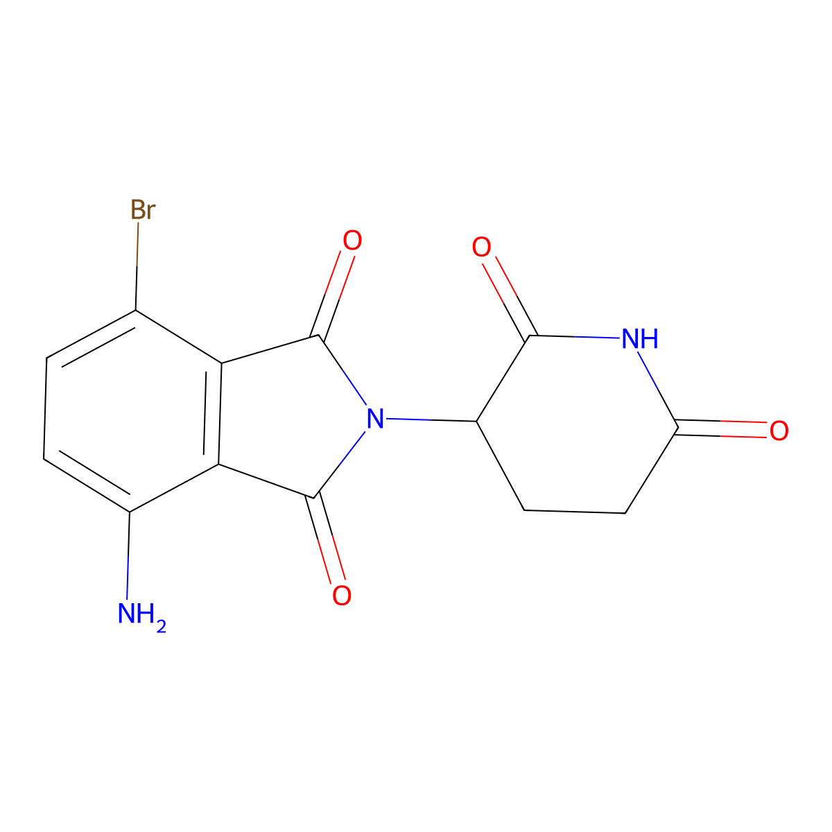 4-amino-7-bromo-2-(2,6-dioxopiperidin-3-yl)-2,3-dihydro-1H-isoindole-1,3-dione molecular structure, CAS 2923865-15-8
