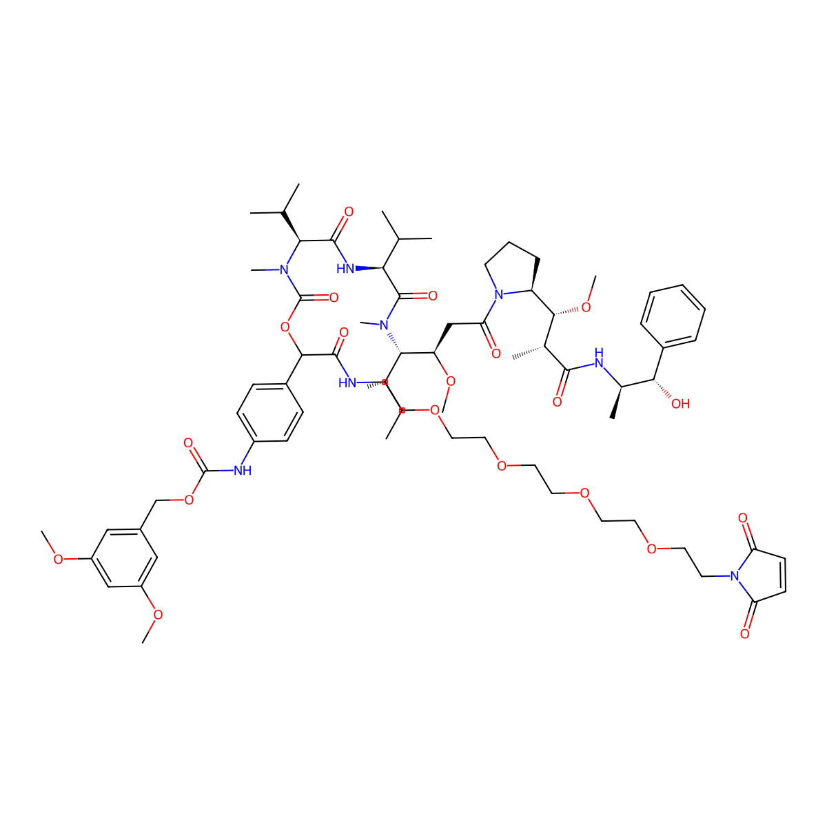 DMBA-SIL-Mal-MMAE molecular structure, CAS 2923885-49-6
