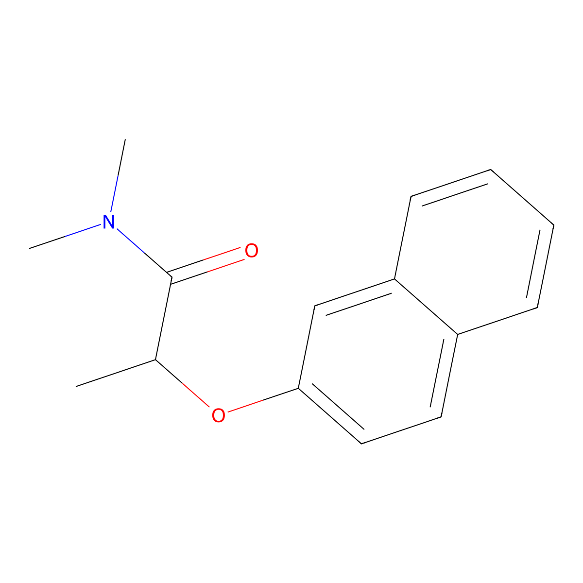 N,N-dimethyl-2-(naphthalen-2-yloxy)propanamide molecular structure, CAS 29239-42-7
