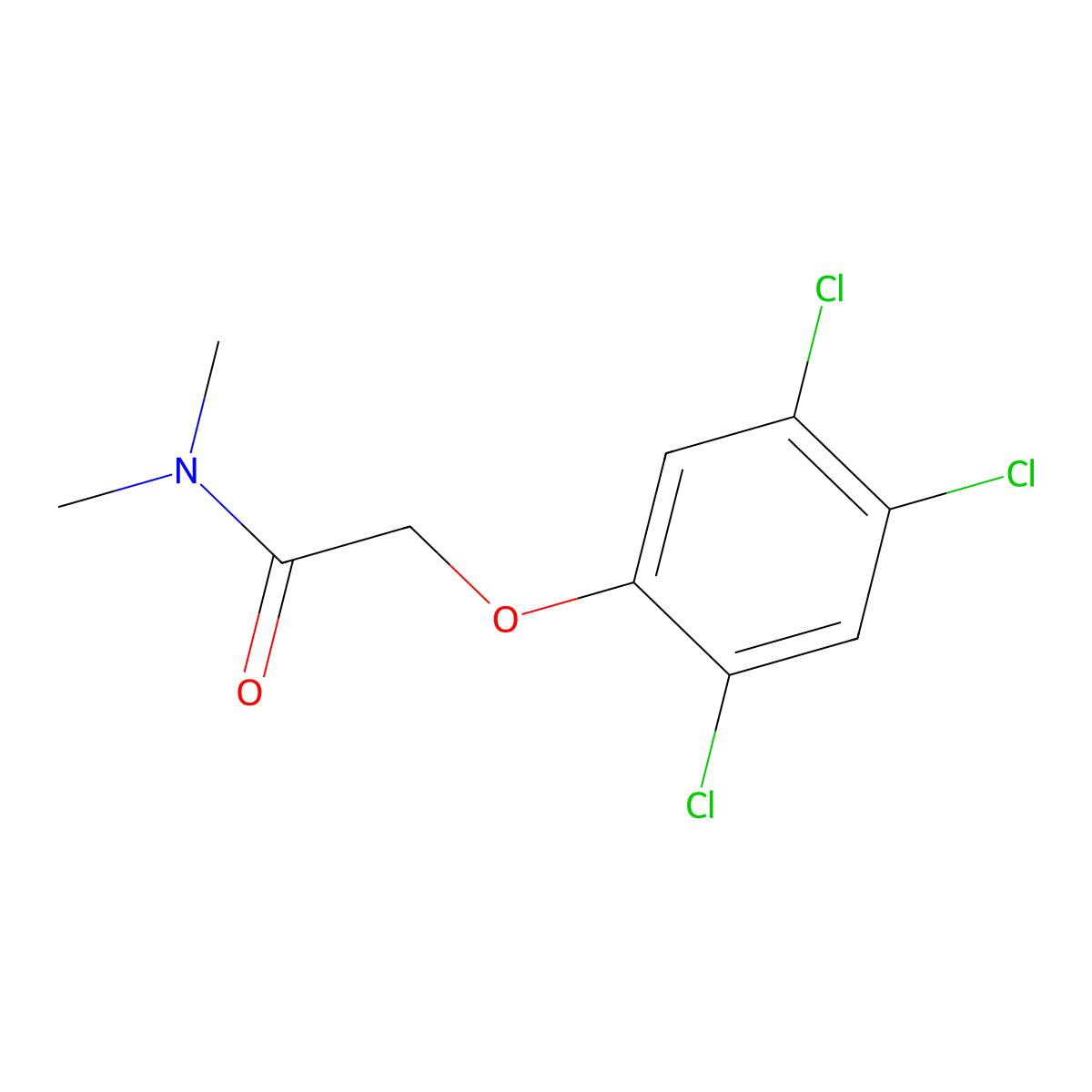 N,N-dimethyl-2-(2,4,5-trichlorophenoxy)acetamide molecular structure, CAS 29239-51-8