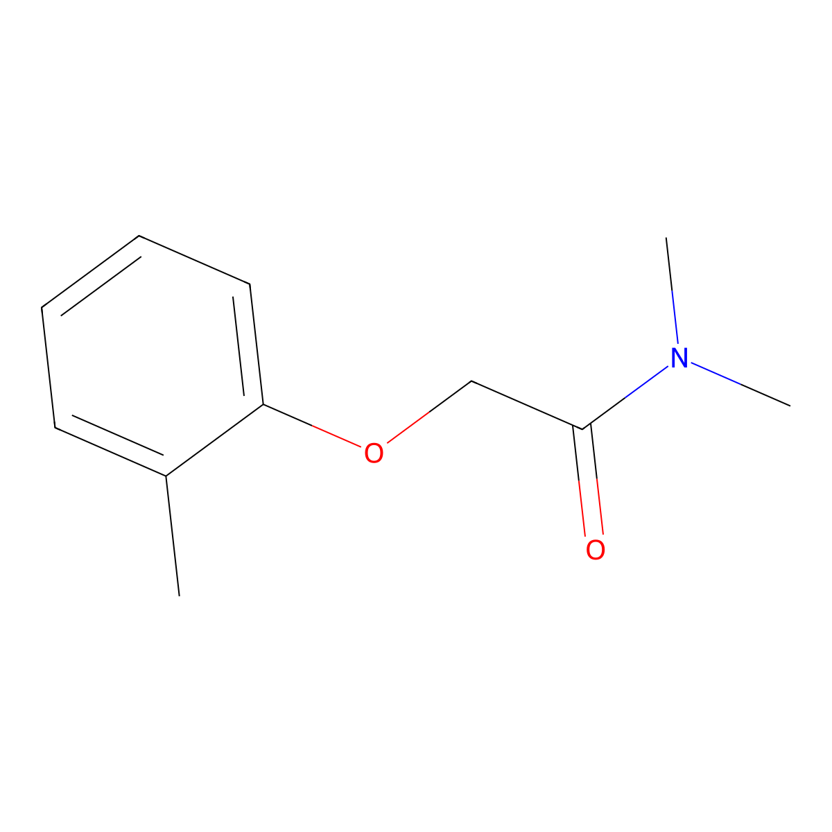 N,N-dimethyl-2-(2-methylphenoxy)acetamide molecular structure, CAS 29239-56-3