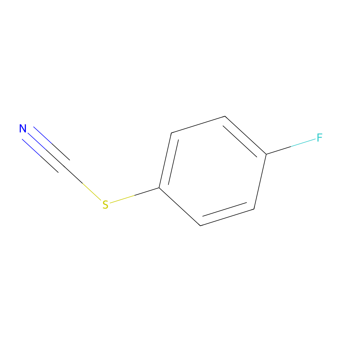 4-Fluorophenyl thiocyanate molecular structure, CAS 2924-02-9