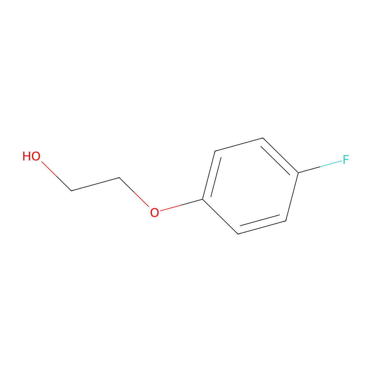 2-(4-Fluorophenoxy)ethanol molecular structure, CAS 2924-66-5