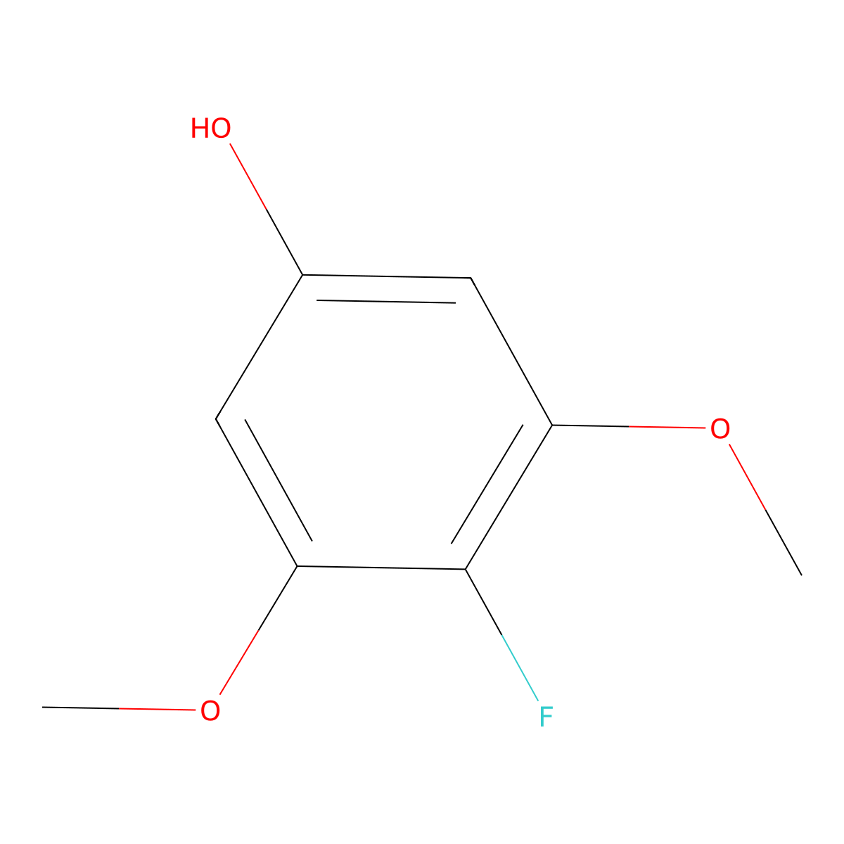 4-Fluoro-3,5-dimethoxyphenol molecular structure, CAS 2924-70-1