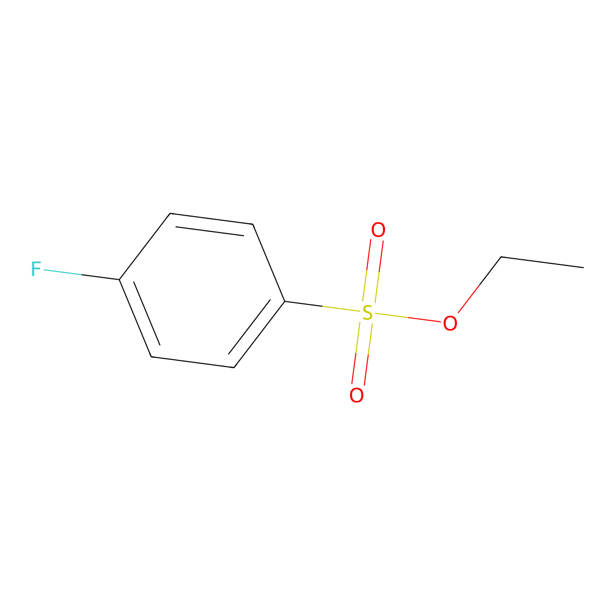 Ethyl 4-fluorobenzenesulfonate molecular structure, CAS 2924-72-3