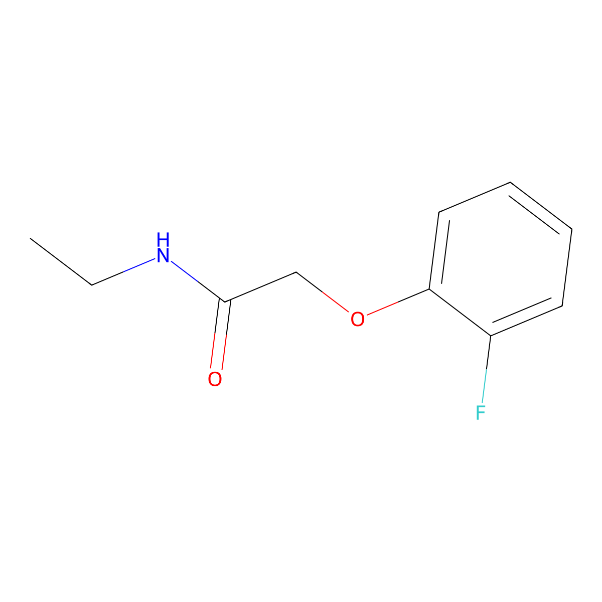 N-ethyl-2-(2-fluorophenoxy)acetamide molecular structure, CAS 2924-98-3