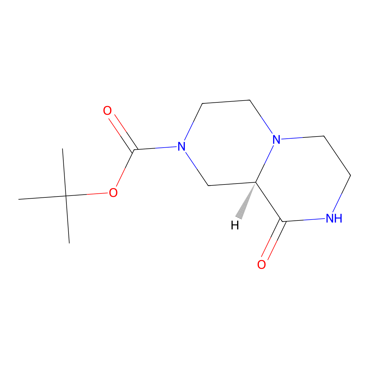 tert-Butyl (R)-9-oxooctahydro-2H-pyrazino[1,2-a]pyrazine-2-carboxylate molecular structure, CAS 2924021-45-2