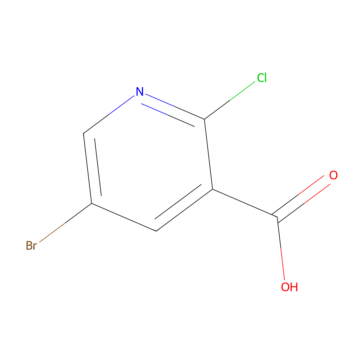 5-Bromo-2-chloronicotinic acid molecular structure, CAS 29241-65-4