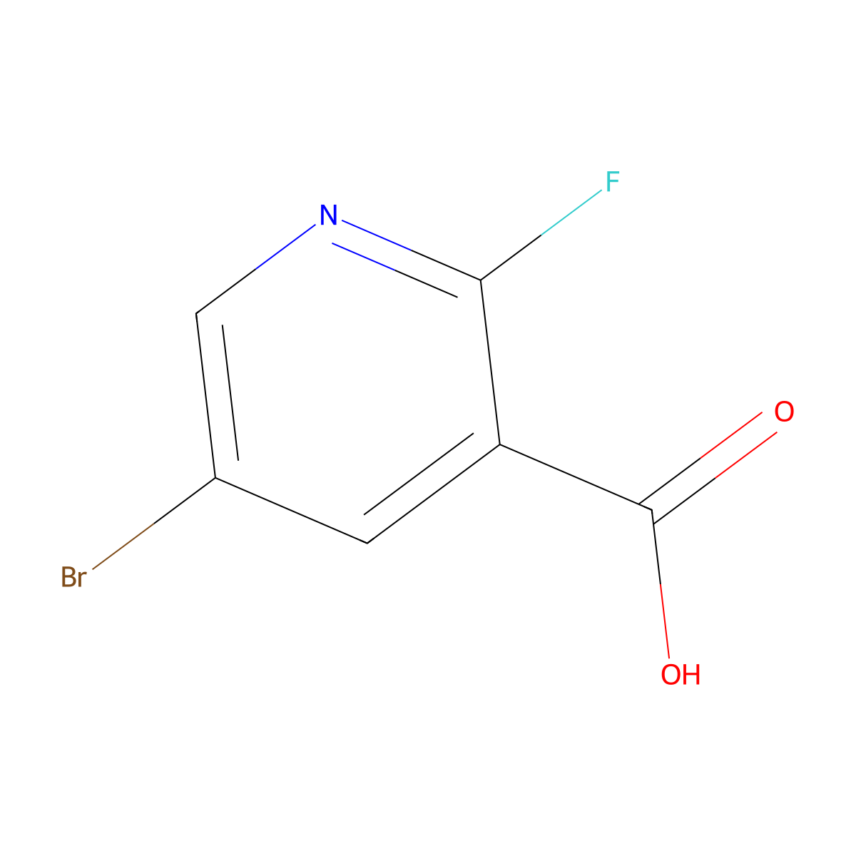 5-Bromo-2-fluoropyridine-3-carboxylic acid molecular structure, CAS 29241-66-5